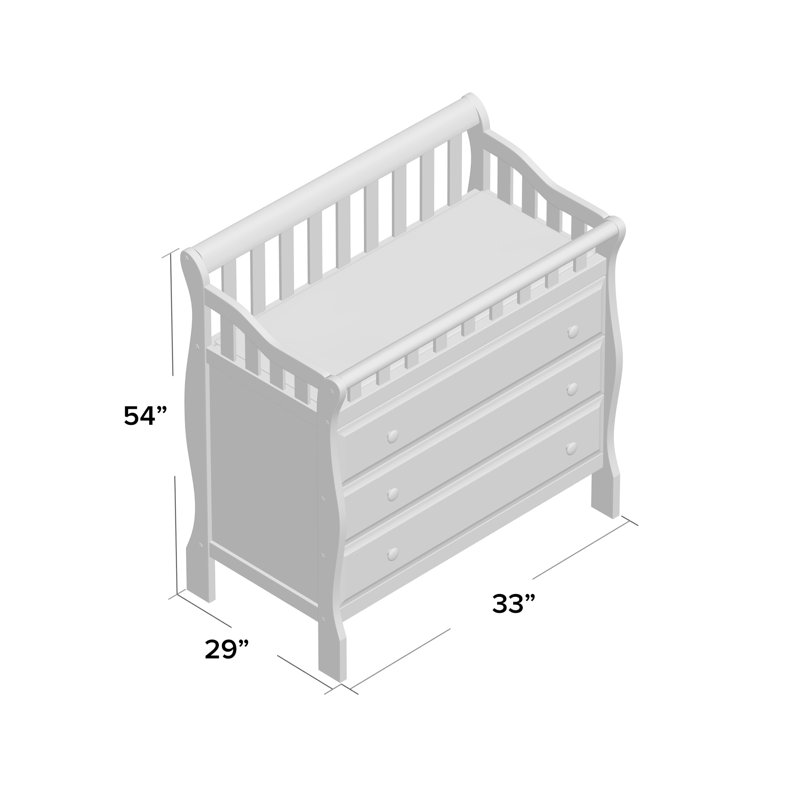 Harriet Bee Oneman Changing Table Dresser with Pad & Reviews Wayfair